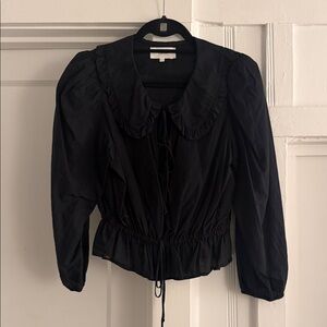 Xirena Tie Front Peplum Top